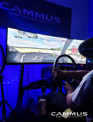 व्हील और पैडल सिम स्टैंड के साथ रेसिंग कार गेमिंग ड्राइविंग सिम्युलेटर